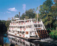 Dampfer - Dampfschiff auf einem Fluss Dampfer - Dampfschiff auf einem Fluss