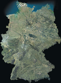 Deutschland - Satellitenbild von Deutschland Deutschland - Satellitenbild von Deutschland