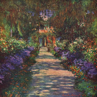 Gartenweg - Gemälde von Claude Monet Gartenweg - Gemälde von Claude Monet