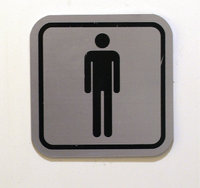 Herrentoilette - Hinweisschild Herrentoilette