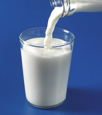 Inhalt - Milch als Inhalt eines Glases