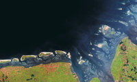 Satellitenbild - Satellitenbild der Ostfriesischen Inseln Satellitenbild - Satellitenbild der Ostfriesischen Inseln