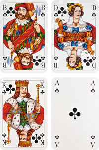 Skatkarte - Bube, Dame, König, Ass
