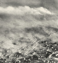 Smog - Smog über einem Gebiet Smog - Smog über einem Gebiet