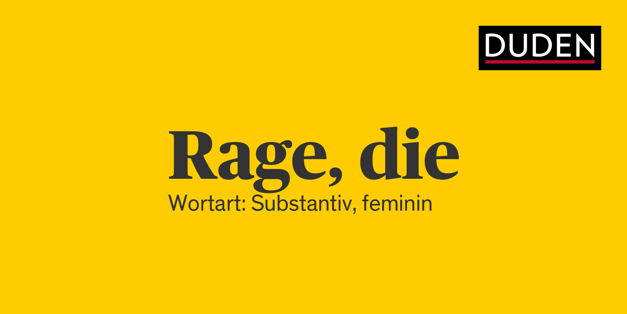 Wie schreibt man in Rage?