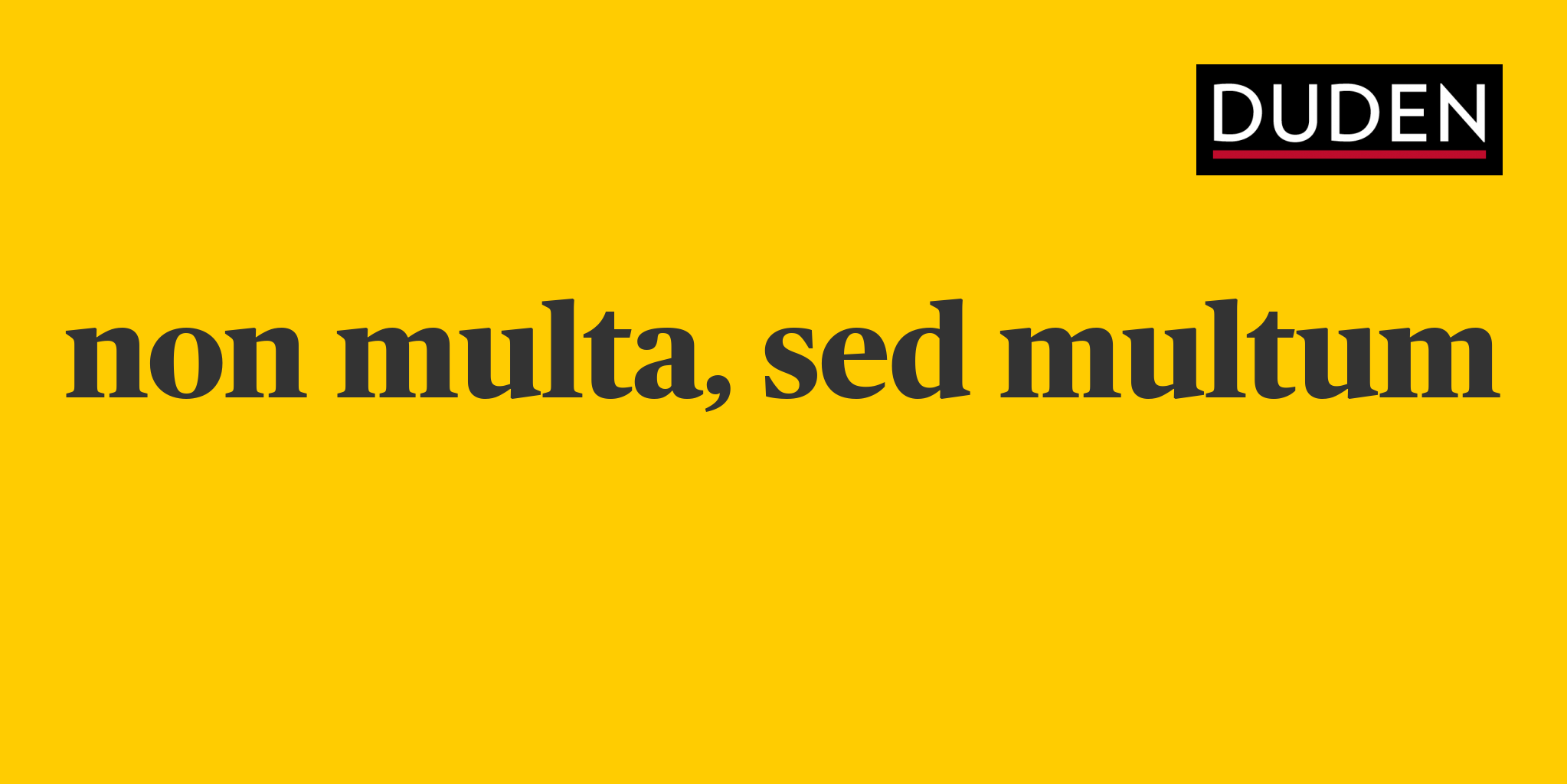 Multum non multa