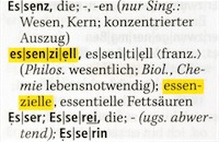 Dudenempfehlungen gelb unterlegte Dudenempfehlungen im Wörterbuch