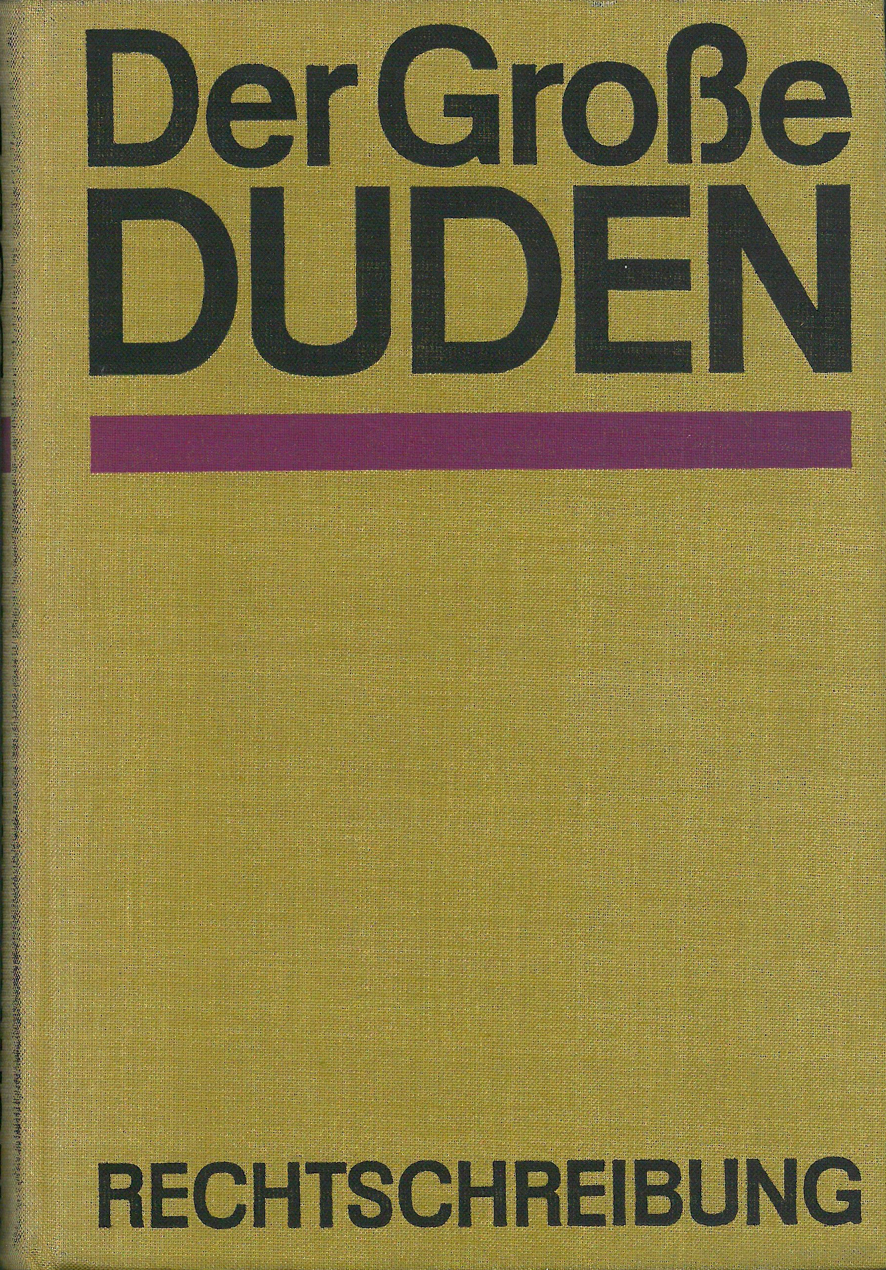 Buchcover Duden von 1967 DDR Buchcover Duden von 1967 DDR