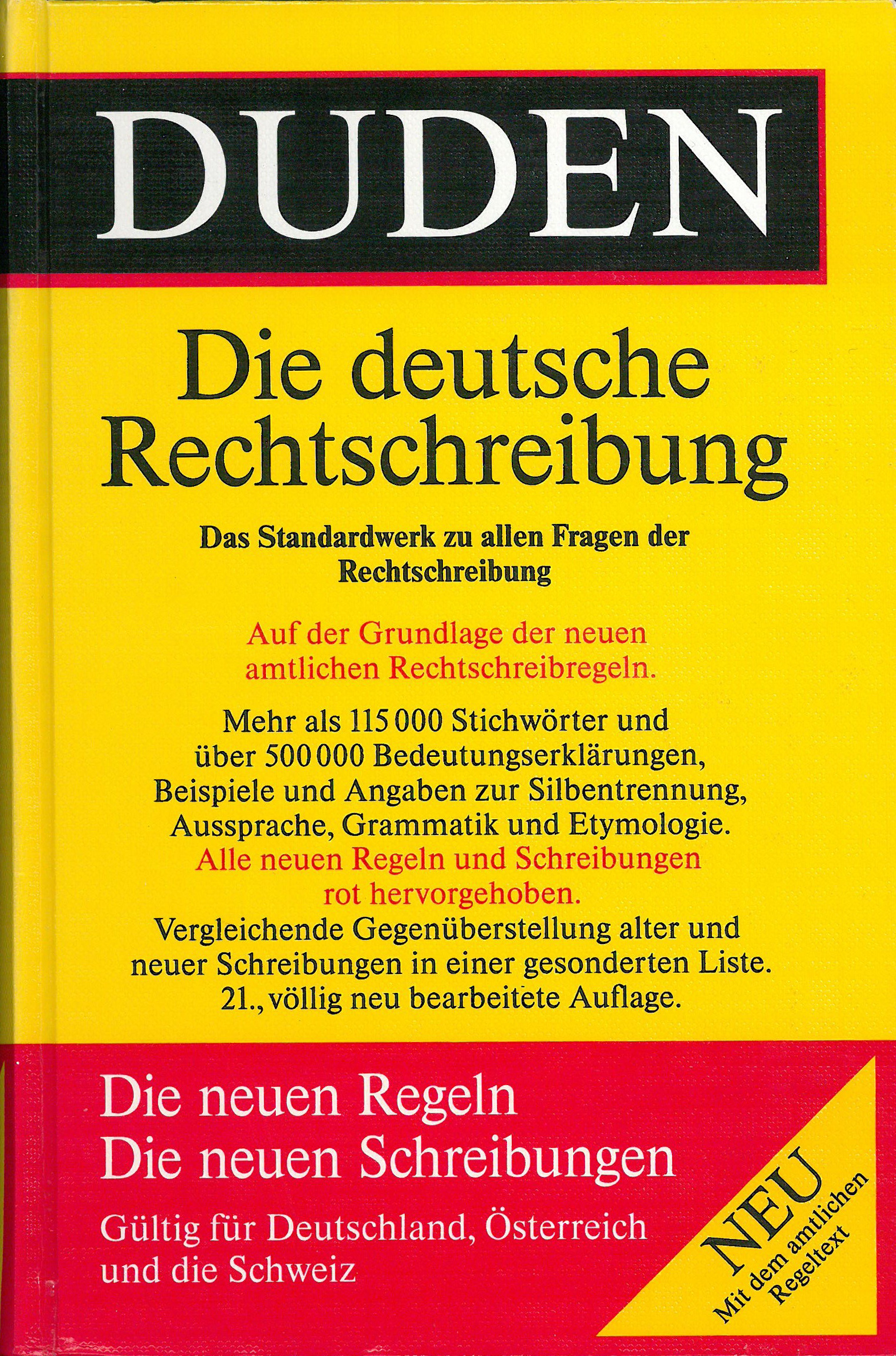 Buchcover Duden von 1996 Buchcover Duden von 1996