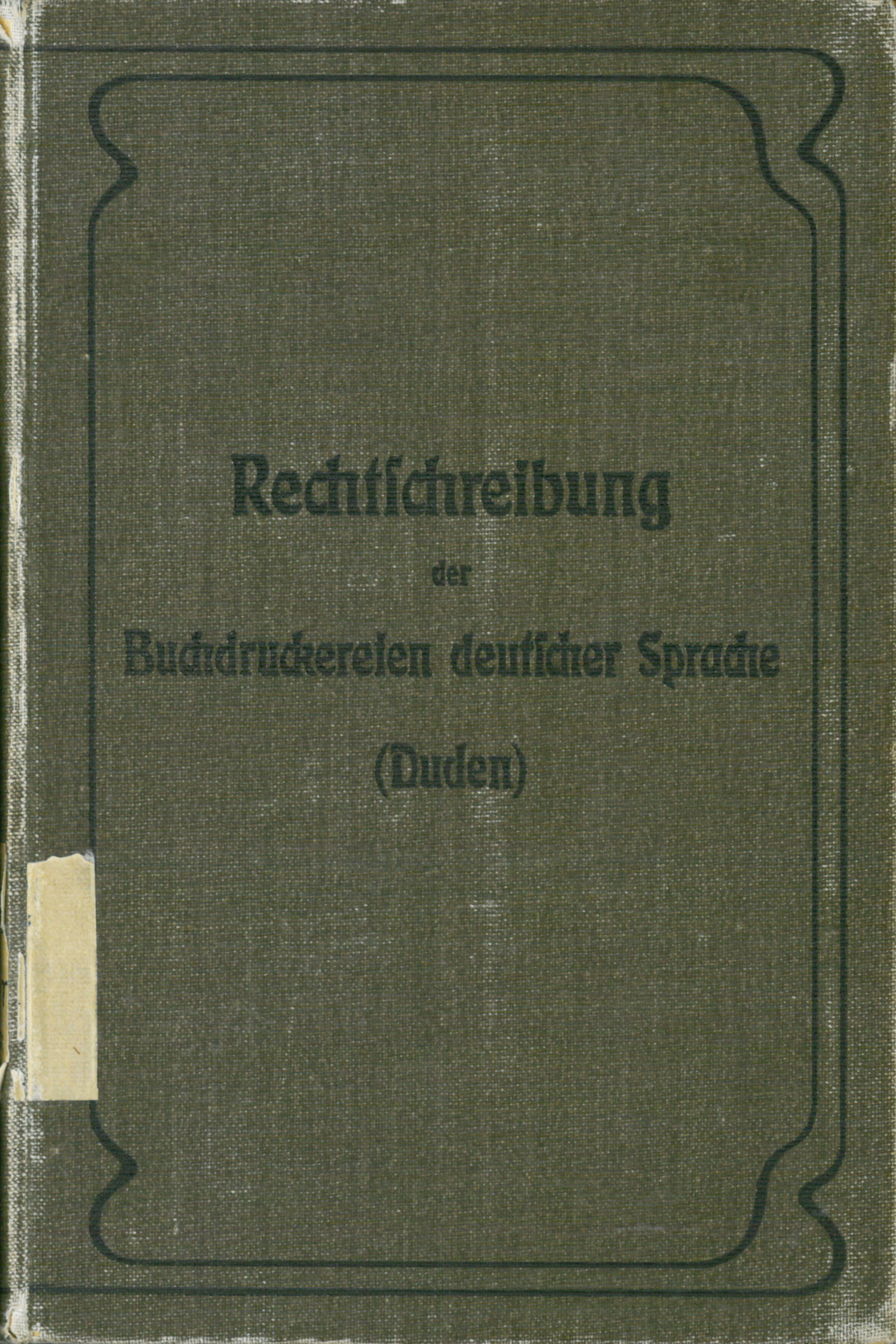 Buchcover Buchdruckerduden von 1903 Buchcover Buchdruckerduden von 1903