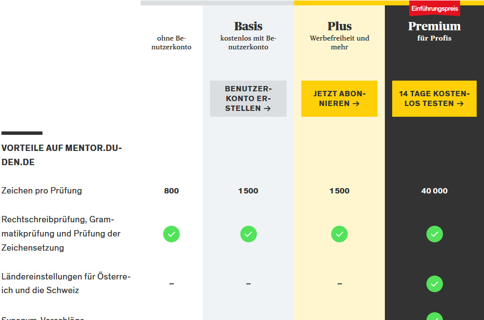 Duden | Service – was ist neu?