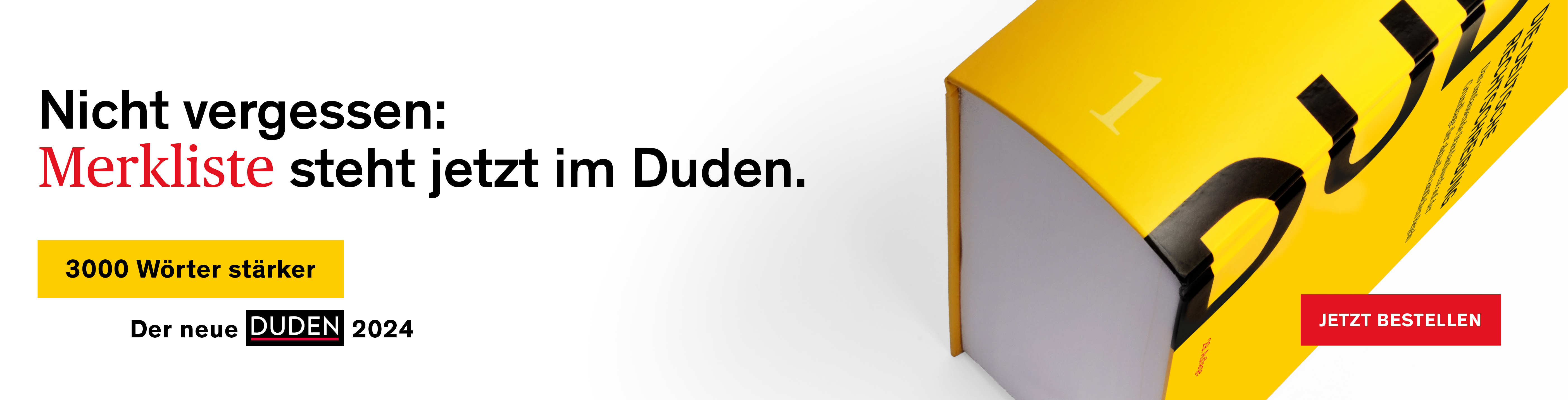 Banner: Merkliste Duden