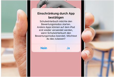 Foto: Schulwörterbuch Prüfungsmodus mobil