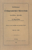 Buchcover Duden von 1880