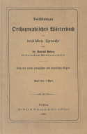 Buchcover Duden von 1880 Buchcover Duden von 1880