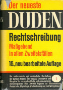 Buchcover Duden von 1967 BRD