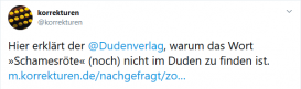 Nutzername mit vorangestelltem Artikel Screenshot eines Tweets