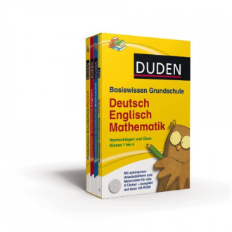 „Duden: Basiswissen Grundschule“ als Paket im Schuber für die Fächer Deutsch, Mathematik und Englisch