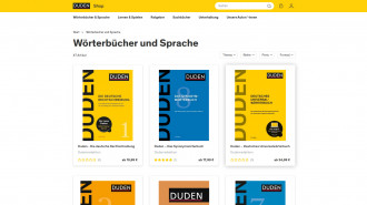 Duden-Onlineshop Screenshot des Onlineshops